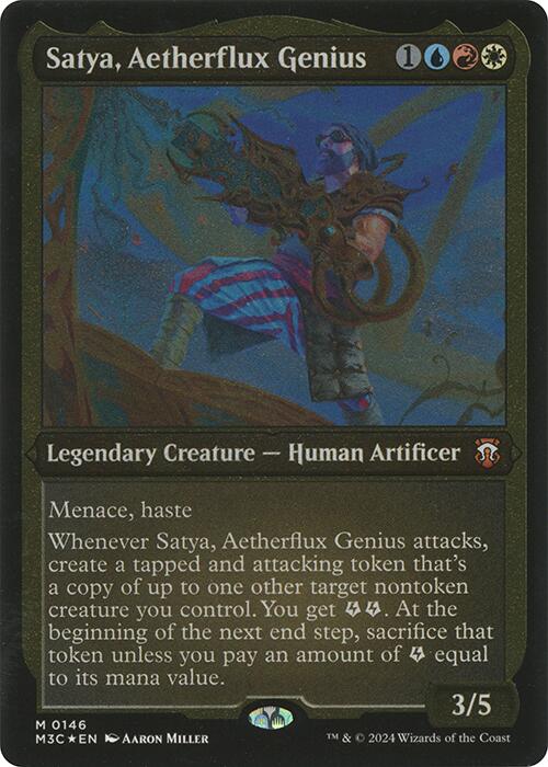 Satya, Aetherflux Genius (Display Commander) [Modern Horizons 3 Commander] | Game Master's Emporium (The New GME)