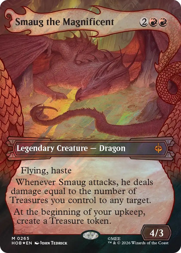 Smaug the Magnificent (Showcase) (Surge Foil) [The Hobbit] | Game Master's Emporium (The New GME)