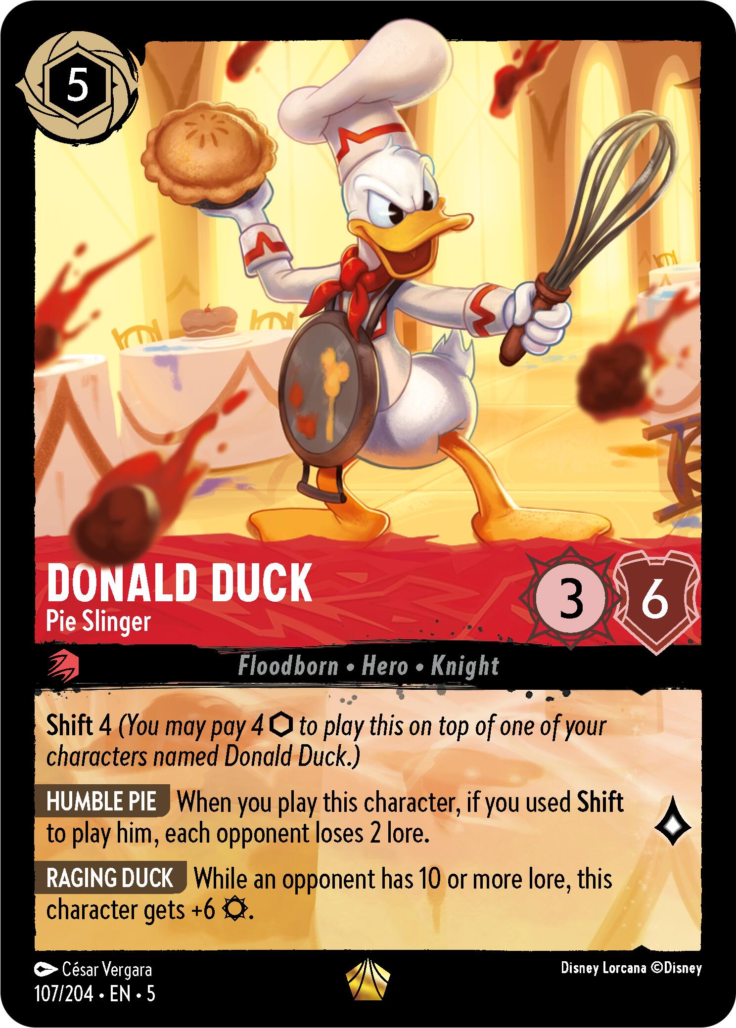 Donald Duck - Pie Slinger (107/204) [Shimmering Skies] | Game Master's Emporium (The New GME)