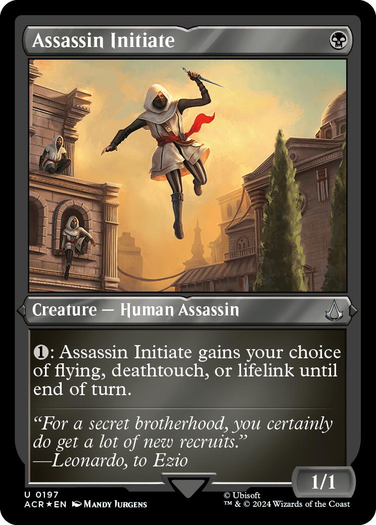 Assassin Initiate (Foil Etched) [Assassin's Creed] | Game Master's Emporium (The New GME)