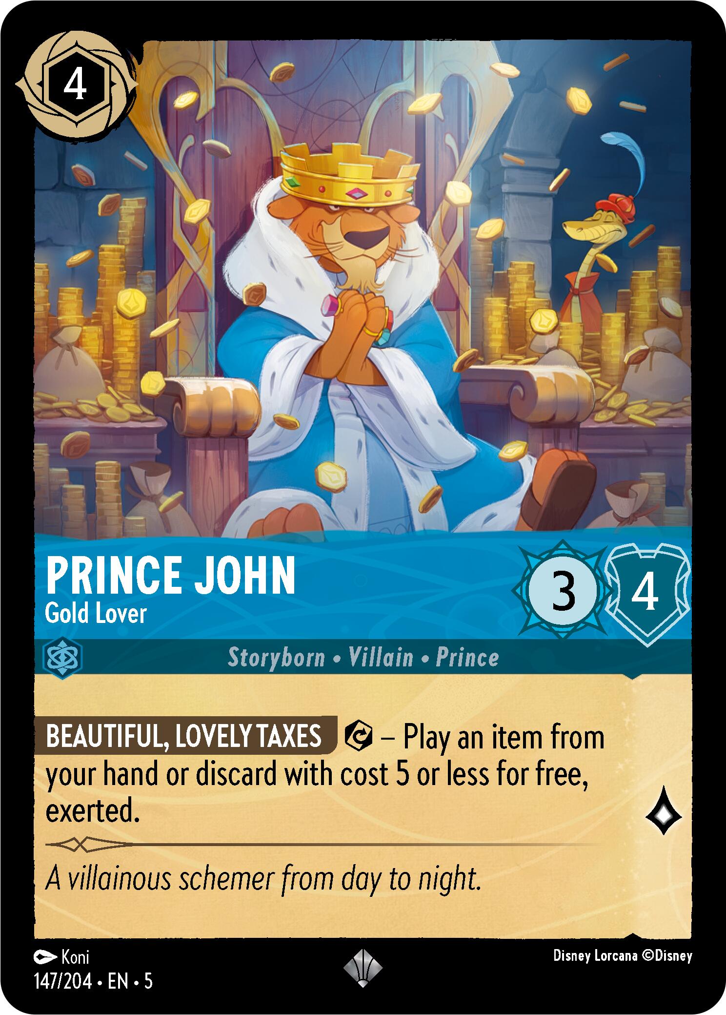 Prince John - Gold Lover (147/204) [Shimmering Skies] | Game Master's Emporium (The New GME)