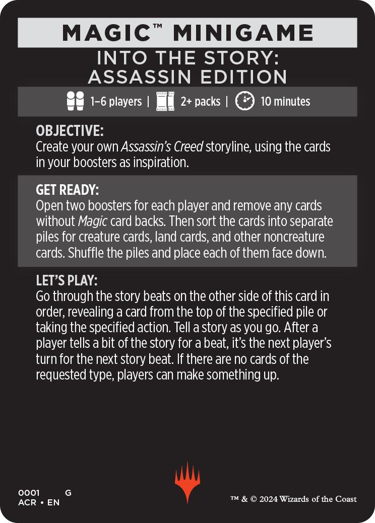 Into The Story: Assassin Edition (Magic Minigame) [Assassin's Creed Minigame] | Game Master's Emporium (The New GME)