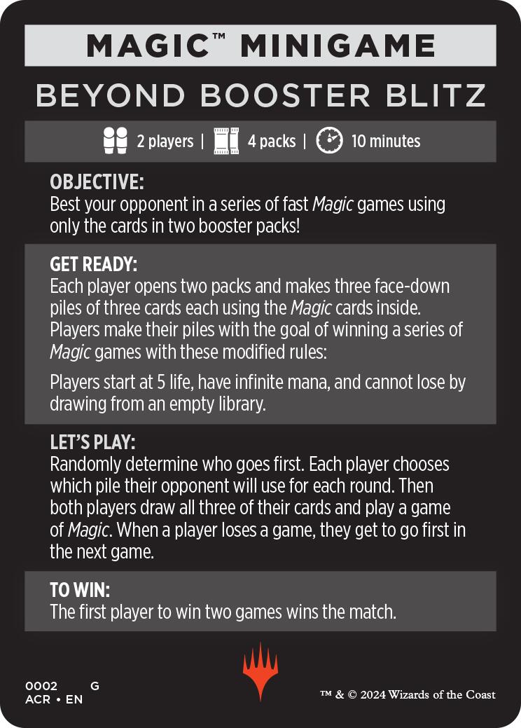 Beyond Booster Blitz (Magic Minigame) [Assassin's Creed Minigame] | Game Master's Emporium (The New GME)