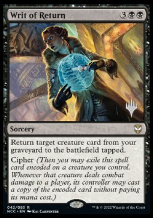 Writ of Return (Promo Pack) [Streets of New Capenna Commander Promos] | Game Master's Emporium (The New GME)
