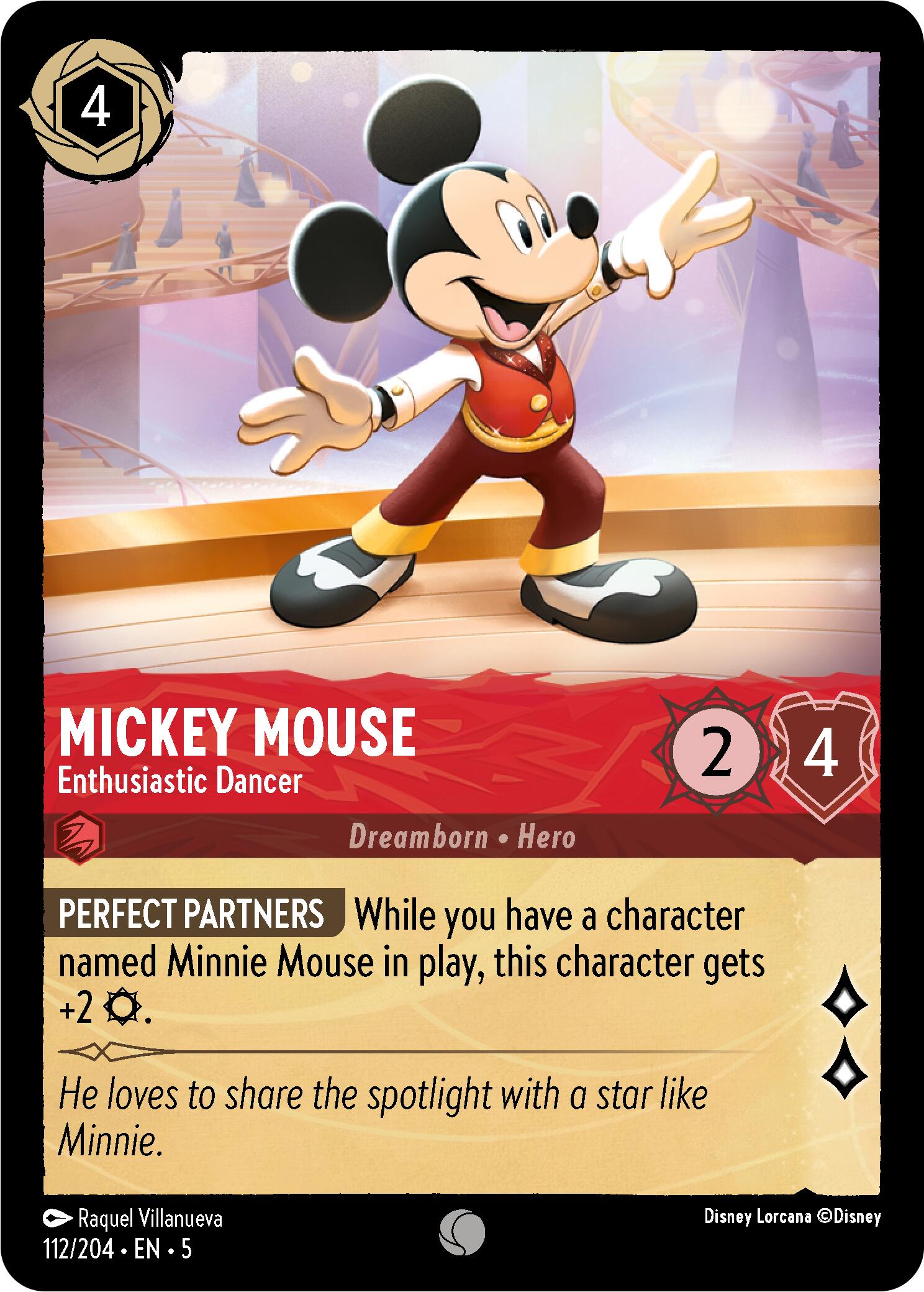 Mickey Mouse - Enthusiastic Dancer (112/204) [Shimmering Skies] | Game Master's Emporium (The New GME)