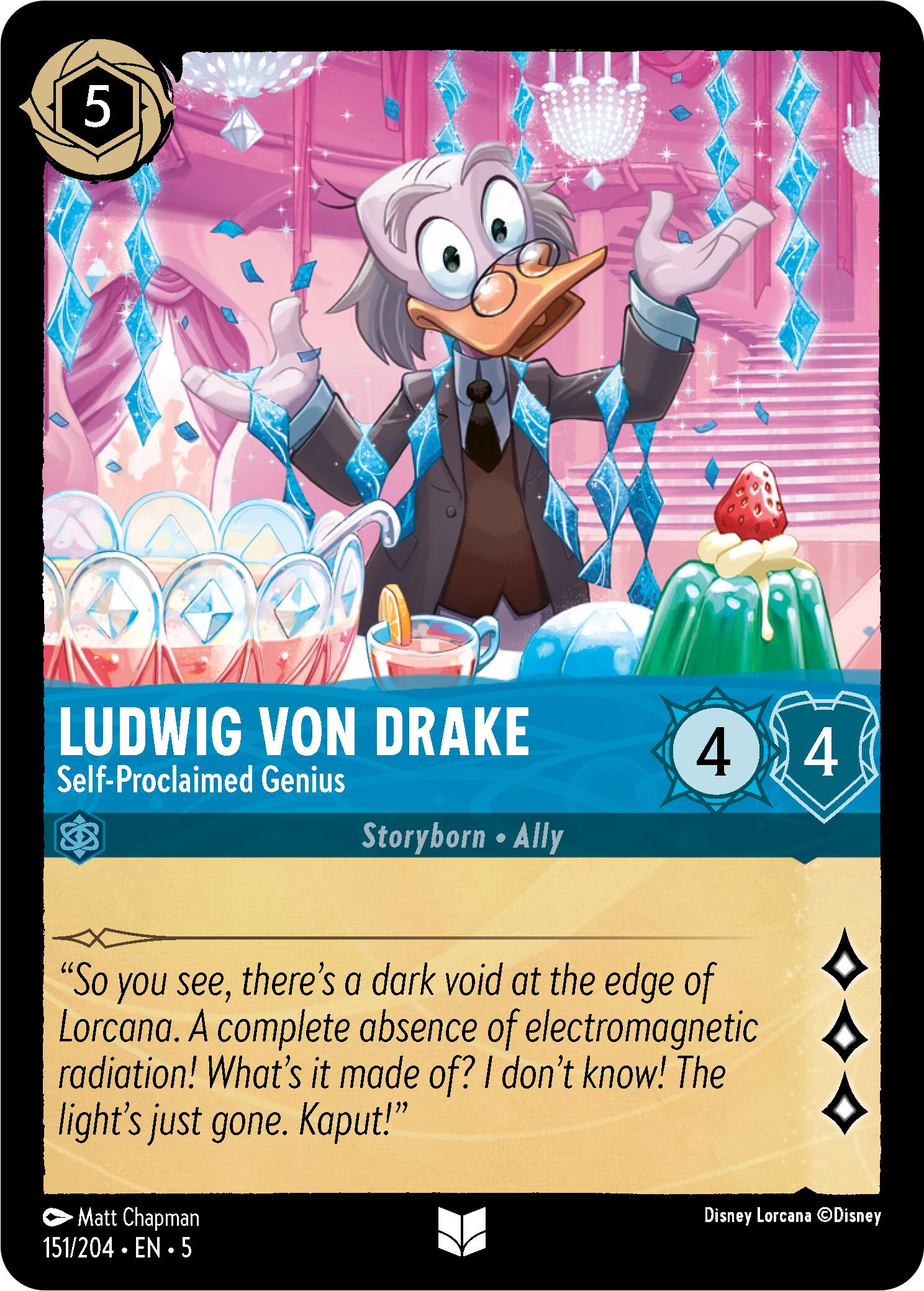 Ludwig Von Drake - Self-Proclaimed Genius (151/204) [Shimmering Skies] | Game Master's Emporium (The New GME)