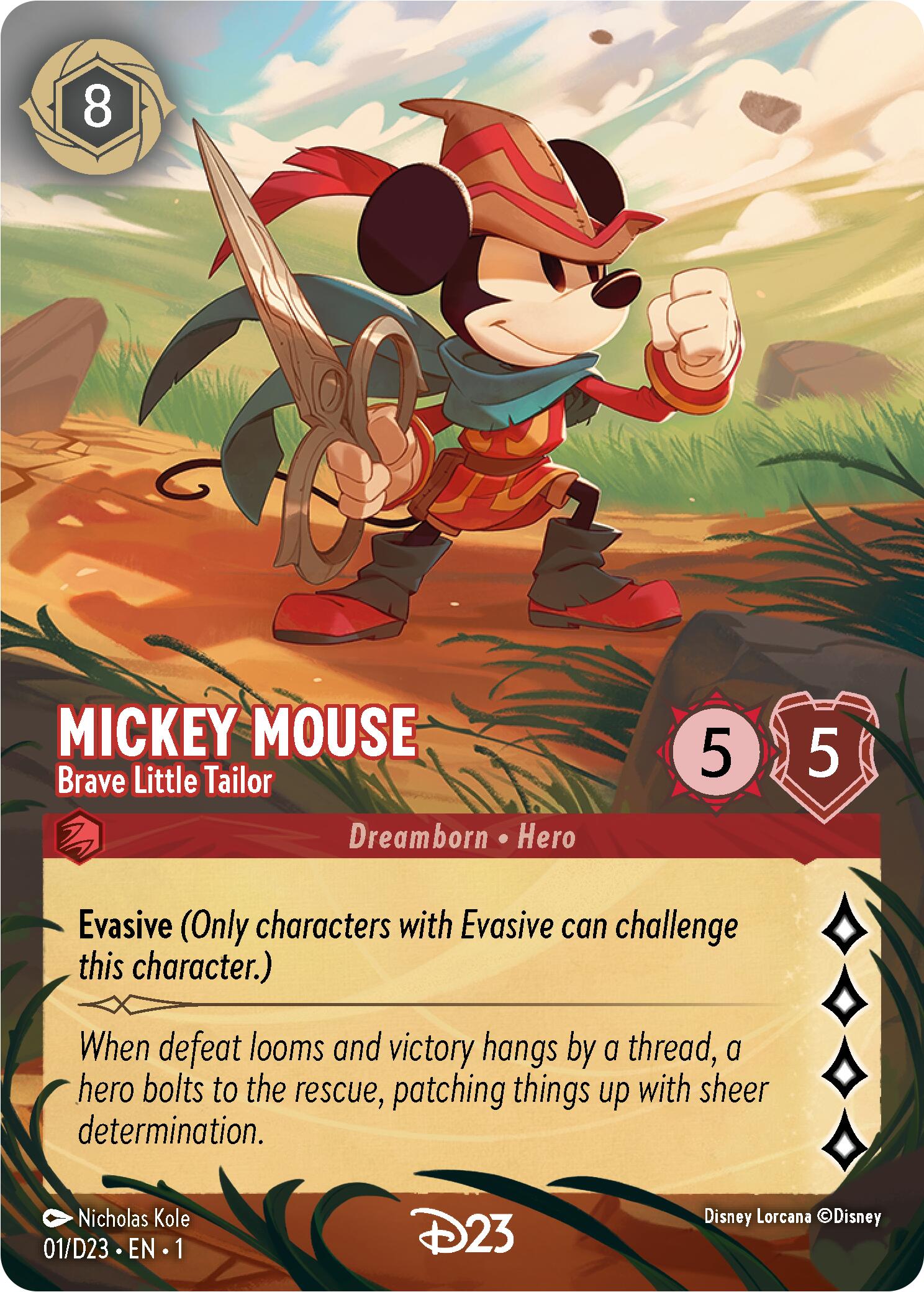 Mickey Mouse - Brave Little Tailor (Extended Art) (1) [D23 Promos] | Game Master's Emporium (The New GME)