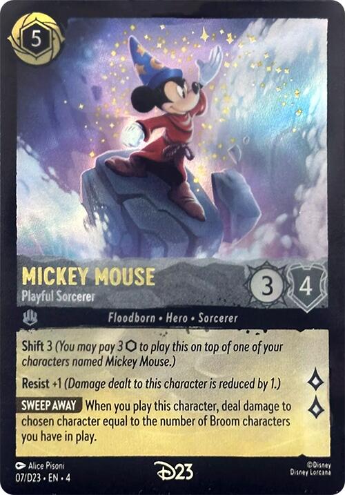 Mickey Mouse - Playful Sorcerer (7) [D23 Promos] | Game Master's Emporium (The New GME)