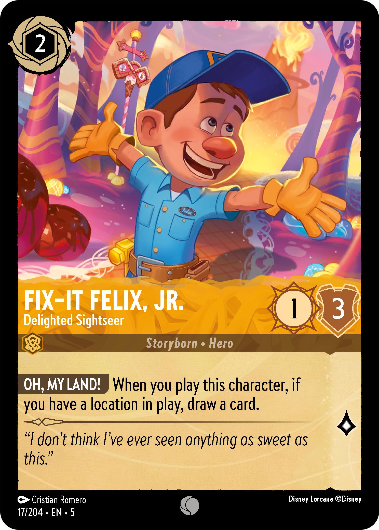 Fix-It Felix, Jr. - Delighted Sightseer (17/204) [Shimmering Skies] | Game Master's Emporium (The New GME)