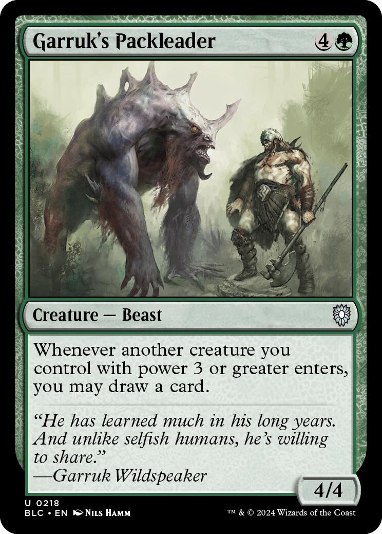 Garruk's Packleader [Bloomburrow Commander] | Game Master's Emporium (The New GME)