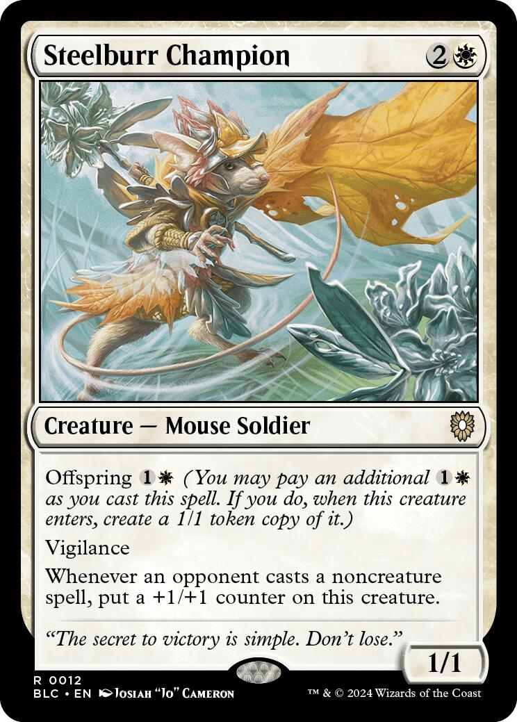 Steelburr Champion [Bloomburrow Commander] | Game Master's Emporium (The New GME)