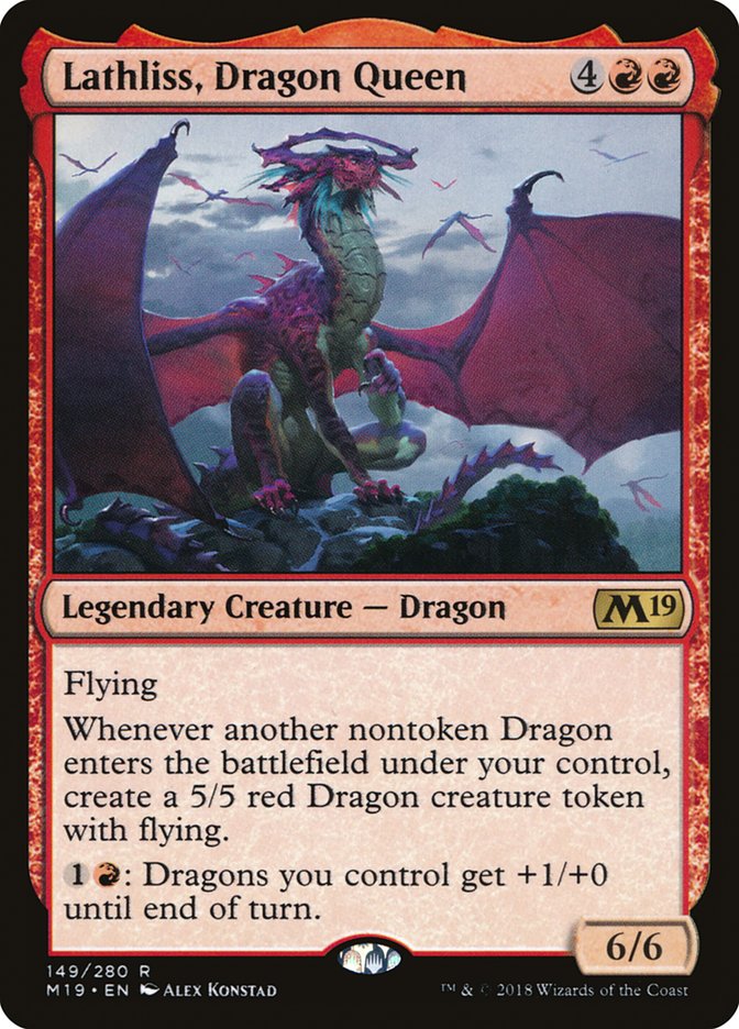 Lathliss, Dragon Queen [Core Set 2019] | Game Master's Emporium (The New GME)