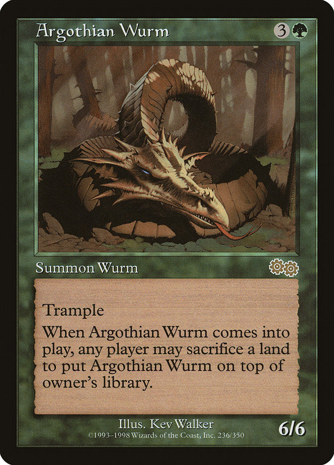 Argothian Wurm [Urza's Saga] | Game Master's Emporium (The New GME)