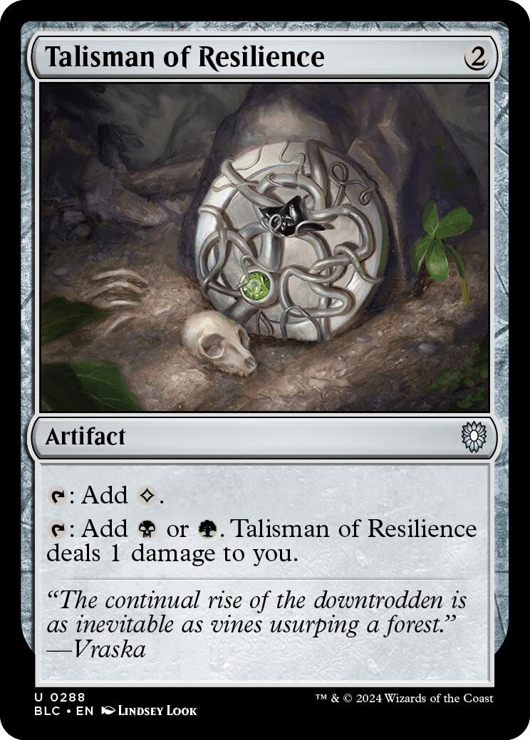 Talisman of Resilience [Bloomburrow Commander] | Game Master's Emporium (The New GME)