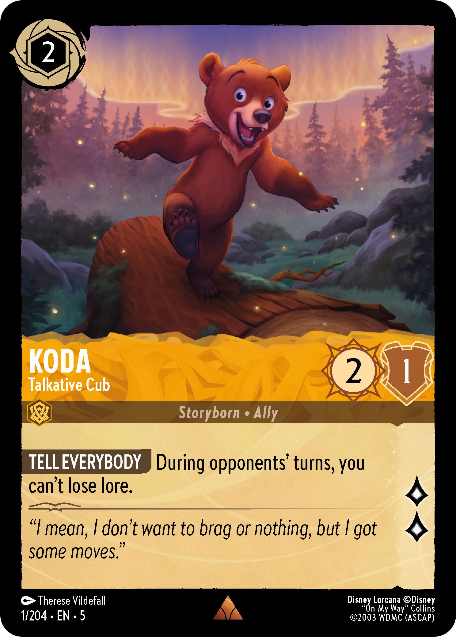 Koda - Talkative Cub (1/204) [Shimmering Skies] | Game Master's Emporium (The New GME)