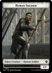 Human Soldier // Wolf (035) Double-Sided Token [Bloomburrow Commander Tokens] | Game Master's Emporium (The New GME)