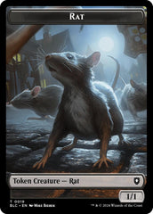 Rat // Raccoon Double-Sided Token [Bloomburrow Commander Tokens] | Game Master's Emporium (The New GME)