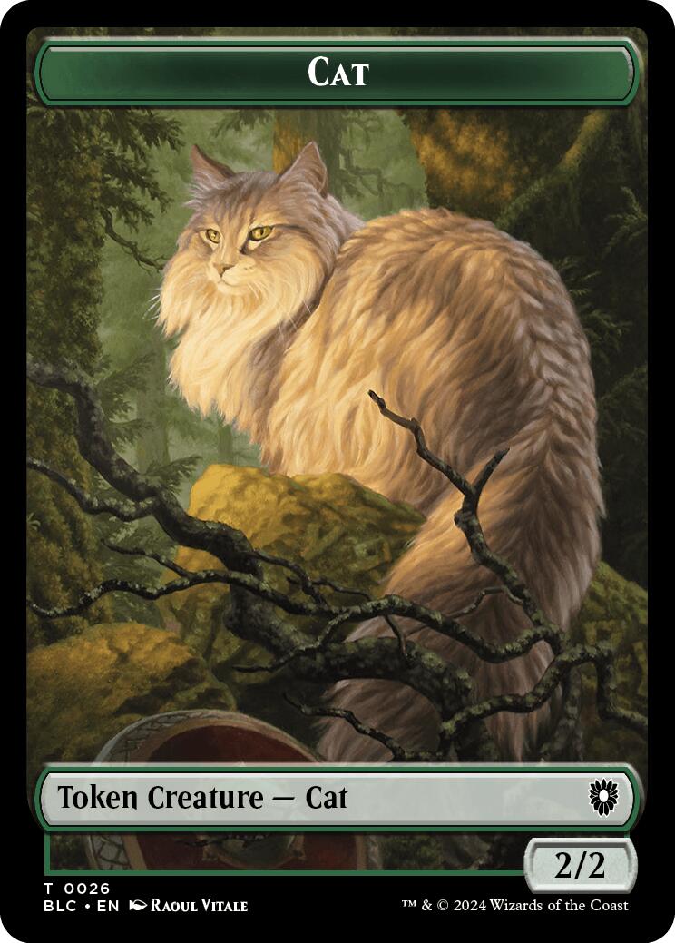 Cat // Beast (025) Double-Sided Token [Bloomburrow Commander Tokens] | Game Master's Emporium (The New GME)