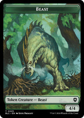 Cat // Beast (025) Double-Sided Token [Bloomburrow Commander Tokens] | Game Master's Emporium (The New GME)