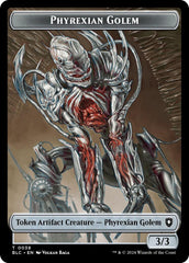 Phyrexian Golem // Faerie Double-Sided Token [Bloomburrow Commander Tokens] | Game Master's Emporium (The New GME)