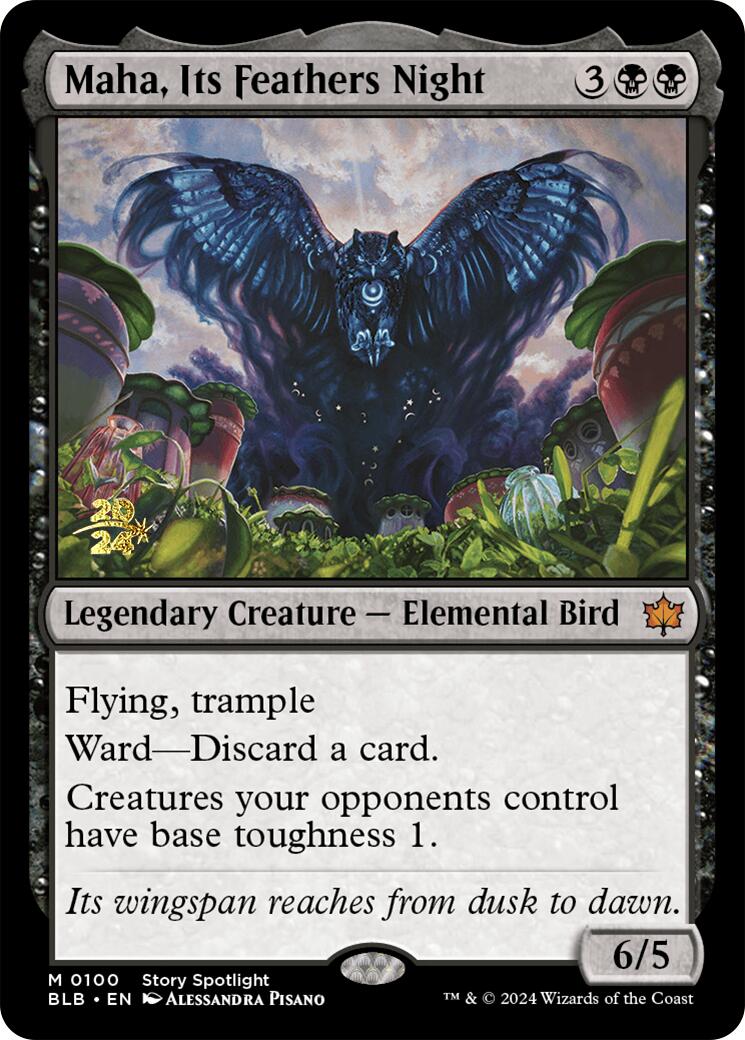 Maha, Its Feathers Night [Bloomburrow Prerelease Promos] | Game Master's Emporium (The New GME)