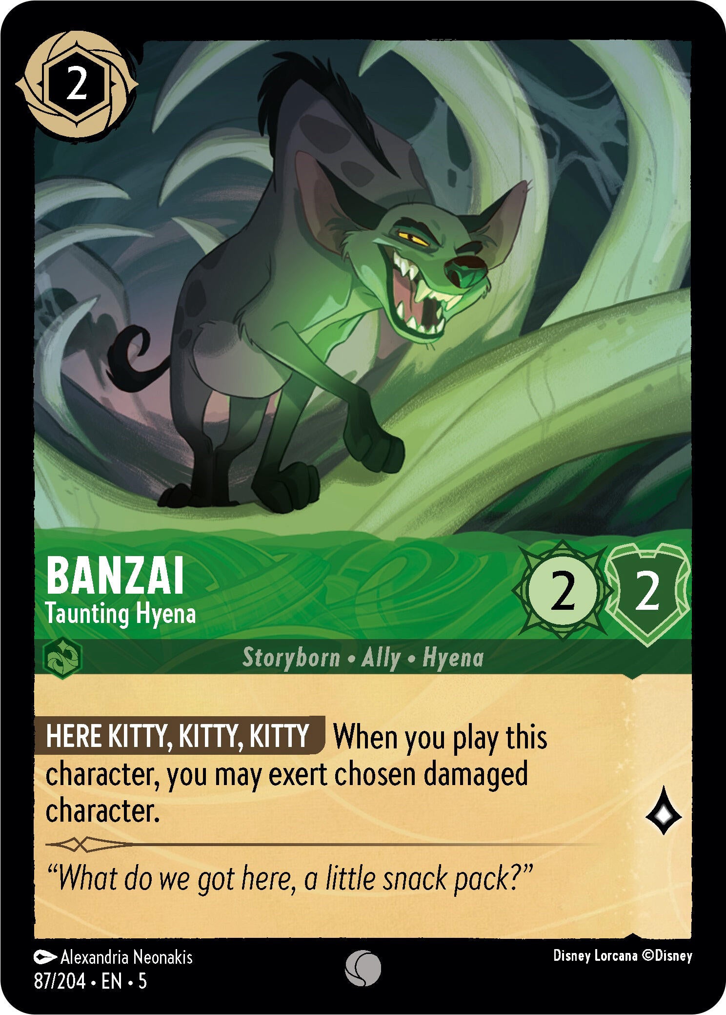 Banzai - Taunting Hyena (87/204) [Shimmering Skies] | Game Master's Emporium (The New GME)