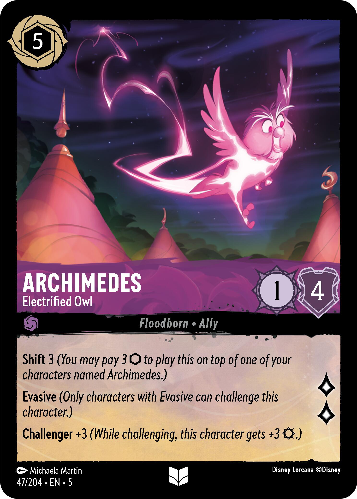 Archimedes - Electrified Owl (47/204) [Shimmering Skies] | Game Master's Emporium (The New GME)
