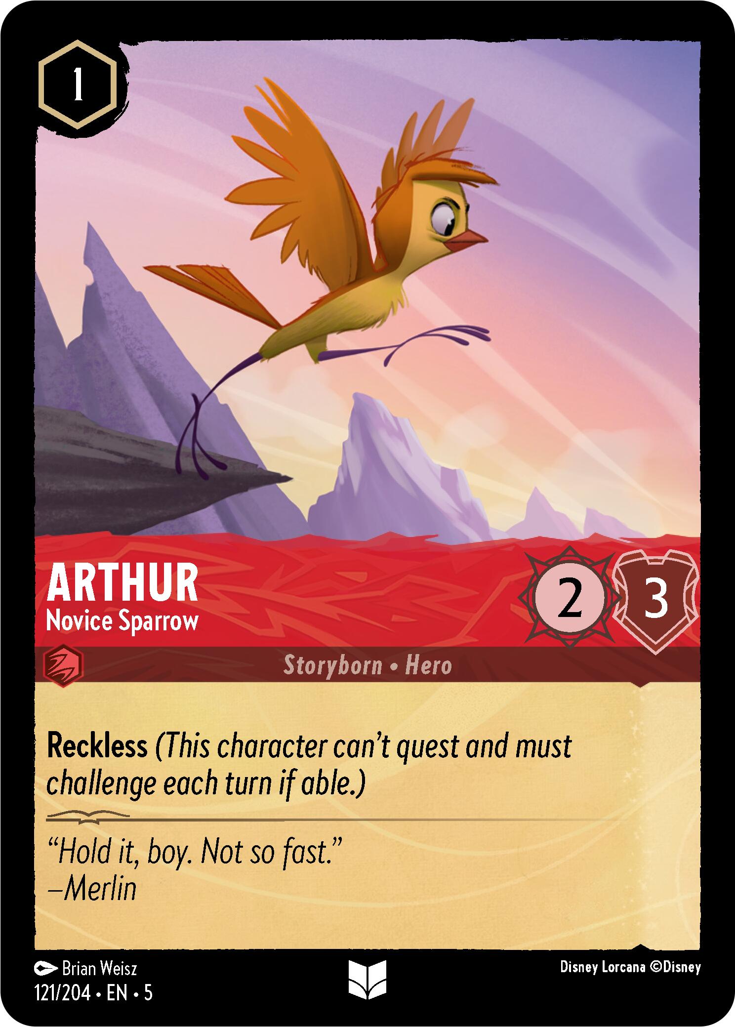 Arthur - Novice Sparrow (121/204) [Shimmering Skies] | Game Master's Emporium (The New GME)