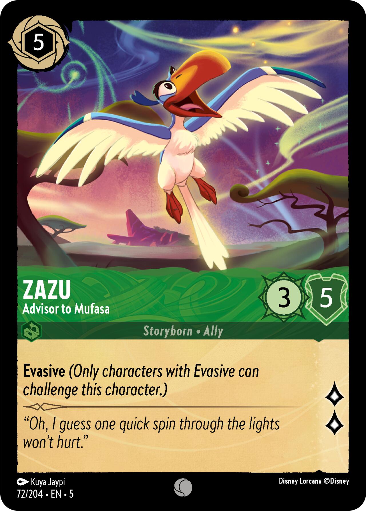Zazu - Advisor to Mufasa (72/204) [Shimmering Skies] | Game Master's Emporium (The New GME)