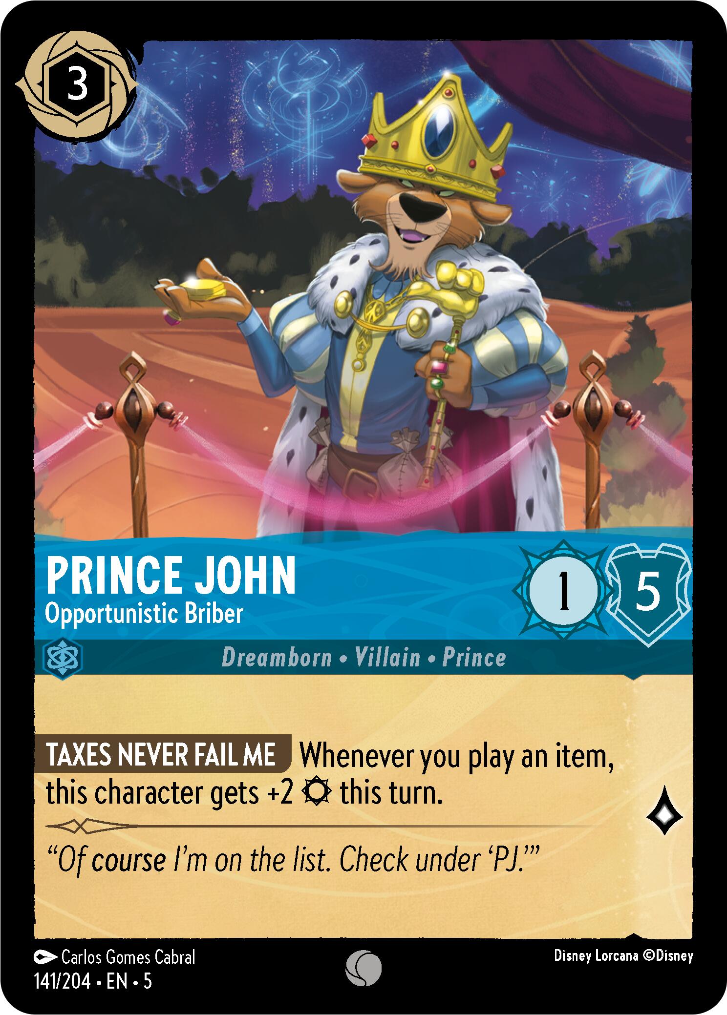 Prince John - Opportunistic Briber (141/204) [Shimmering Skies] | Game Master's Emporium (The New GME)