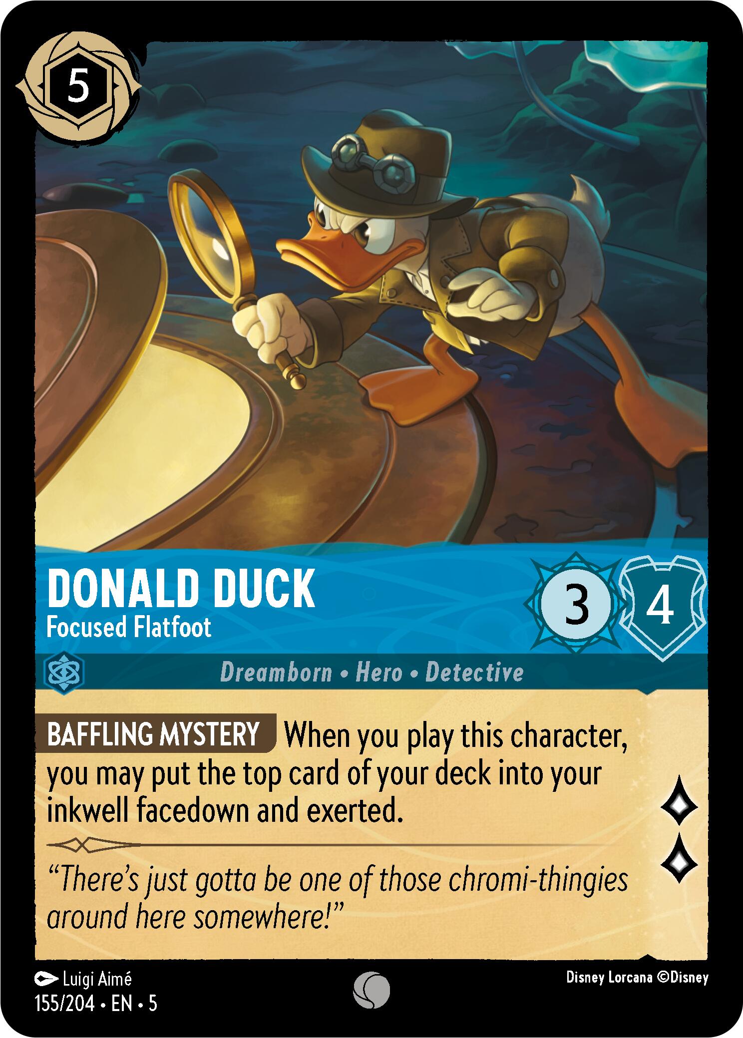 Donald Duck - Focused Flatfoot (155/204) [Shimmering Skies] | Game Master's Emporium (The New GME)