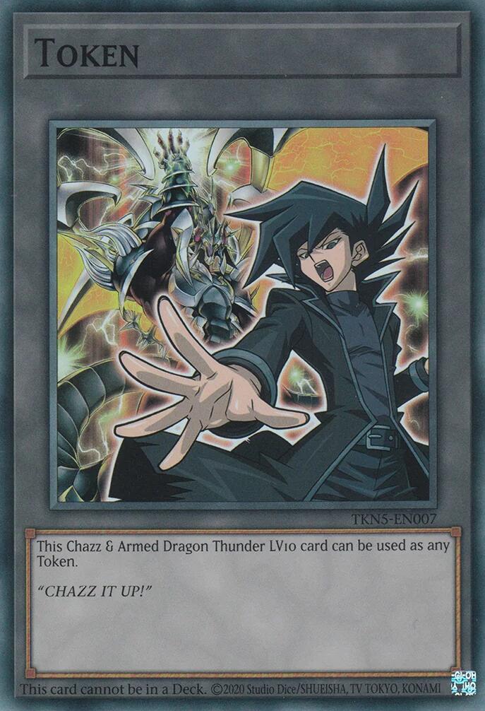 Token: Chazz & Armed Dragon Thunder LV10 [TKN5-EN007] Super Rare | Game Master's Emporium (The New GME)