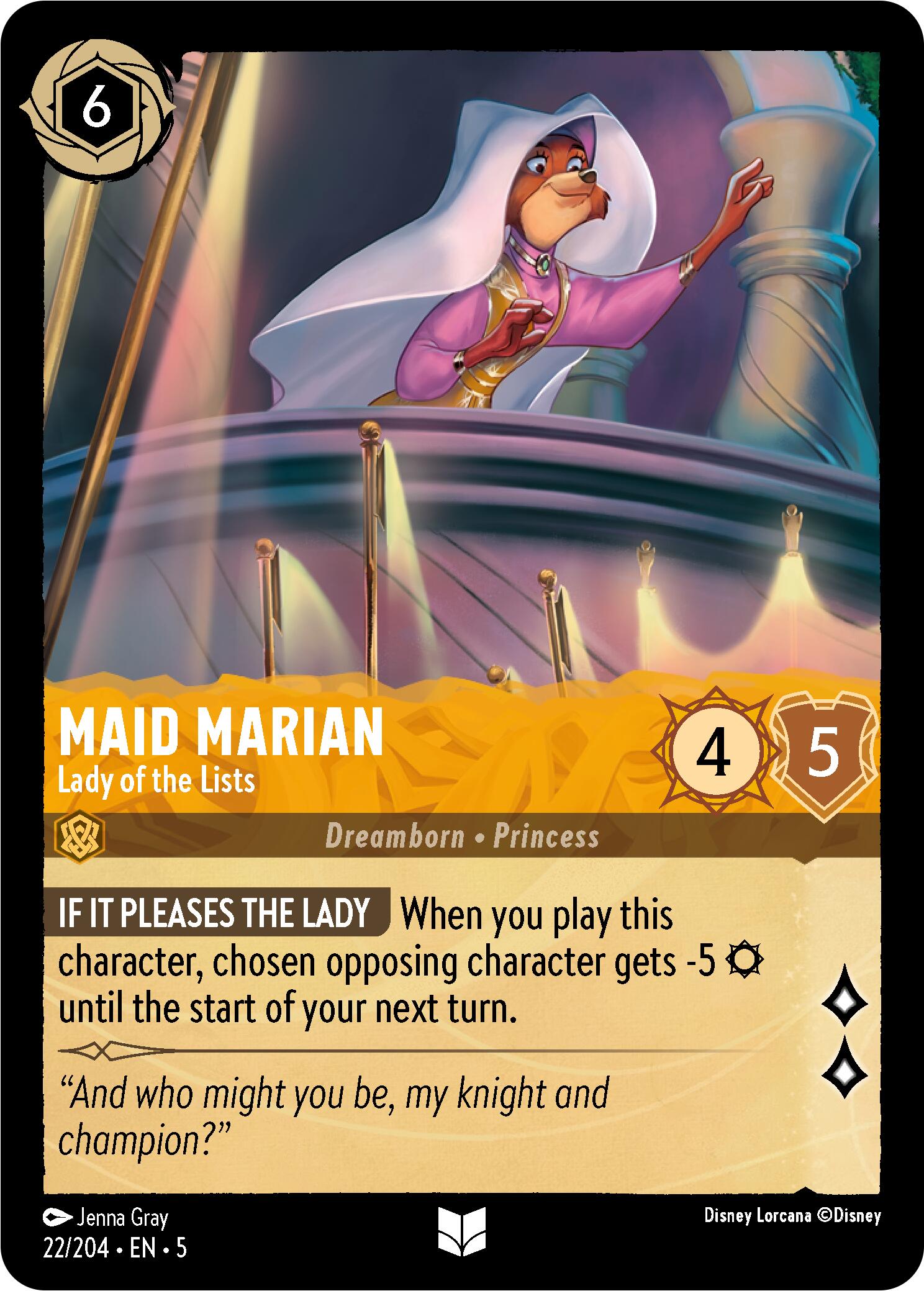 Maid Marian - Lady of the Lists (22/204) [Shimmering Skies] | Game Master's Emporium (The New GME)