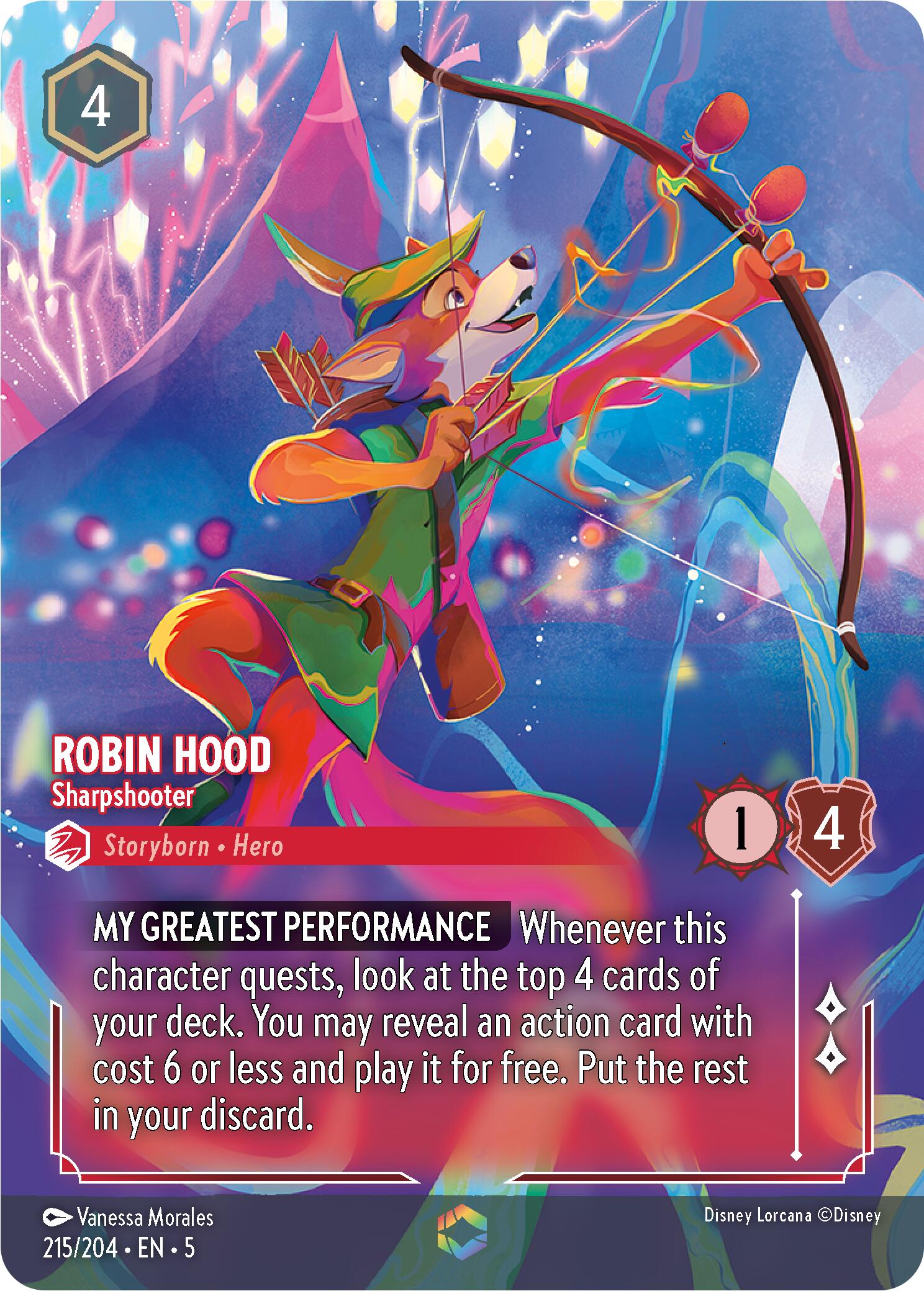 Robin Hood - Sharpshooter (Enchanted) (215/204) [Shimmering Skies] | Game Master's Emporium (The New GME)