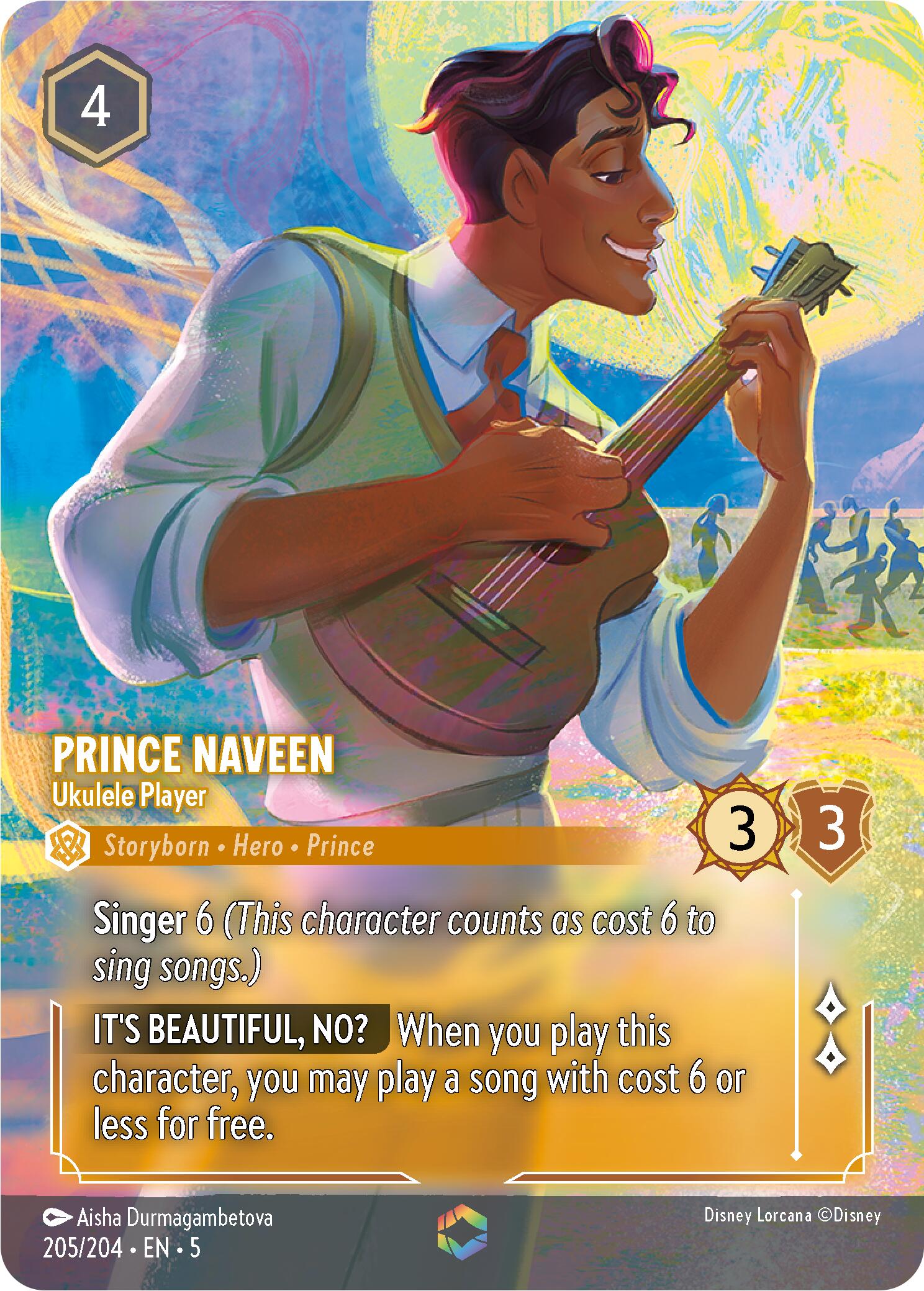 Prince Naveen - Ukulele Player (Enchanted) (205/204) [Shimmering Skies] | Game Master's Emporium (The New GME)