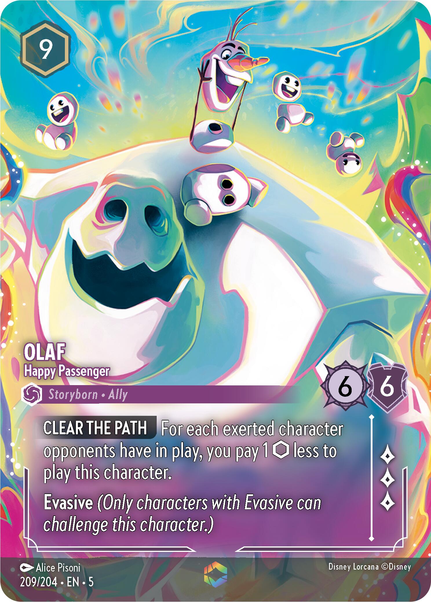 Olaf - Happy Passenger (Enchanted) (209/204) [Shimmering Skies] | Game Master's Emporium (The New GME)