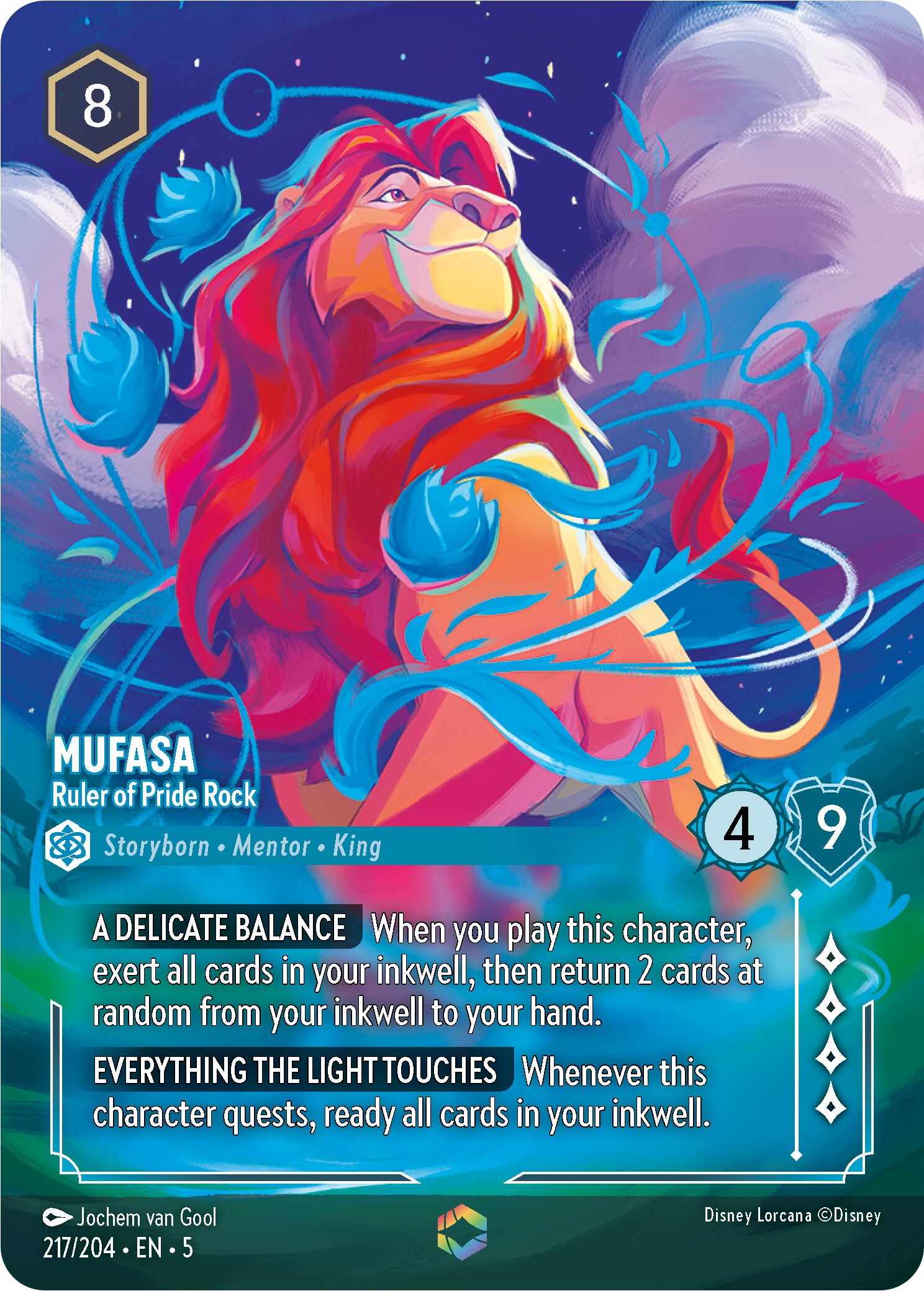 Mufasa - Ruler of Pride Rock (Enchanted) (217/204) [Shimmering Skies] | Game Master's Emporium (The New GME)