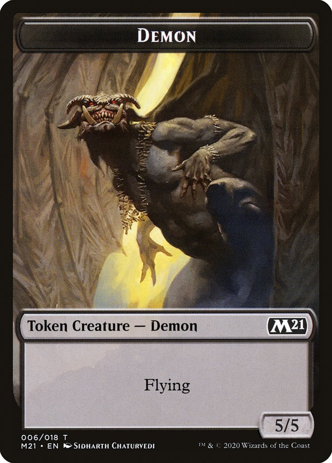 Bird // Demon Double-Sided Token [Core Set 2021 Tokens] | Game Master's Emporium (The New GME)