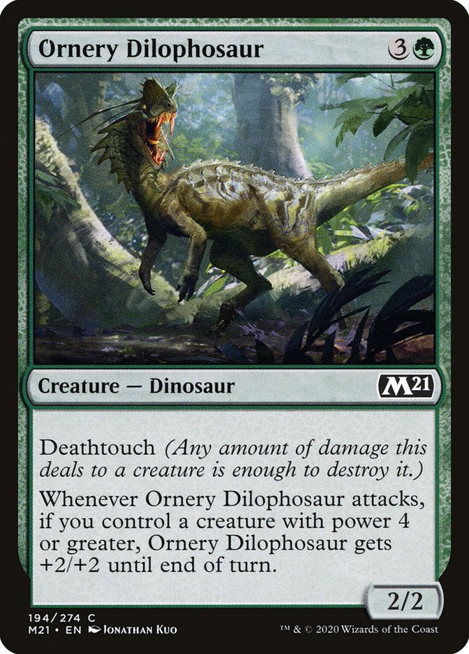 Ornery Dilophosaur [Core Set 2021] | Game Master's Emporium (The New GME)