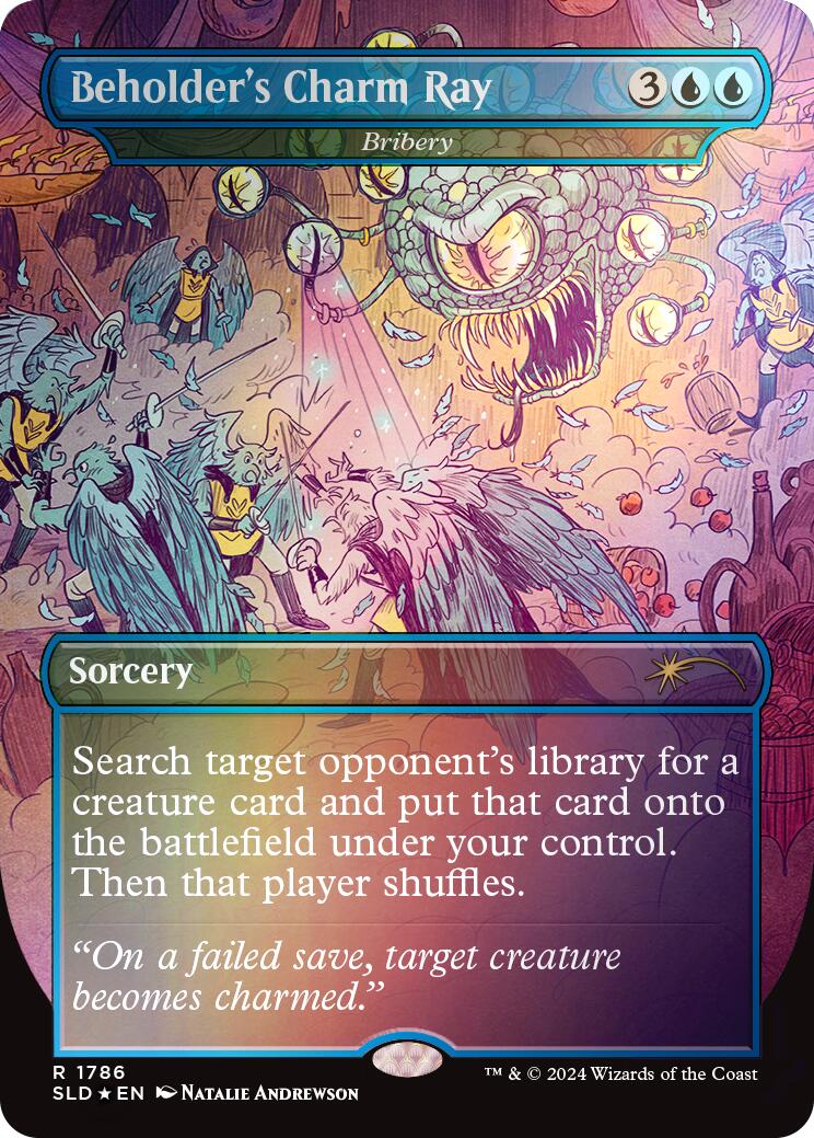 Beholder's Charm Ray - Bribery (Rainbow Foil) [Secret Lair Drop Series] | Game Master's Emporium (The New GME)