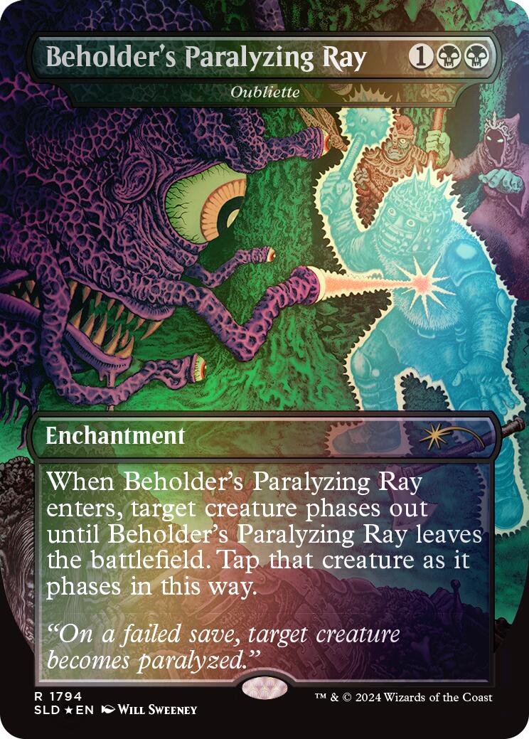 Beholder's Paralyzing Ray - Oubliette (Rainbow Foil) [Secret Lair Drop Series] | Game Master's Emporium (The New GME)