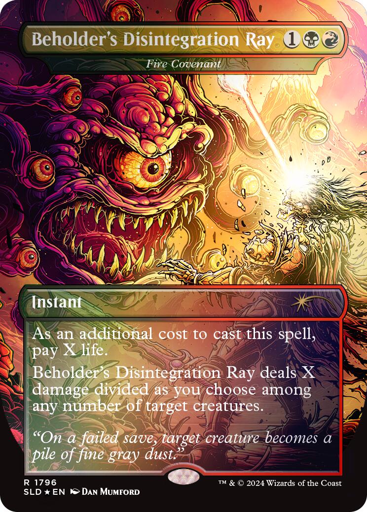 Beholder's Disintegration Ray - Fire Covenant (Rainbow Foil) [Secret Lair Drop Series] | Game Master's Emporium (The New GME)