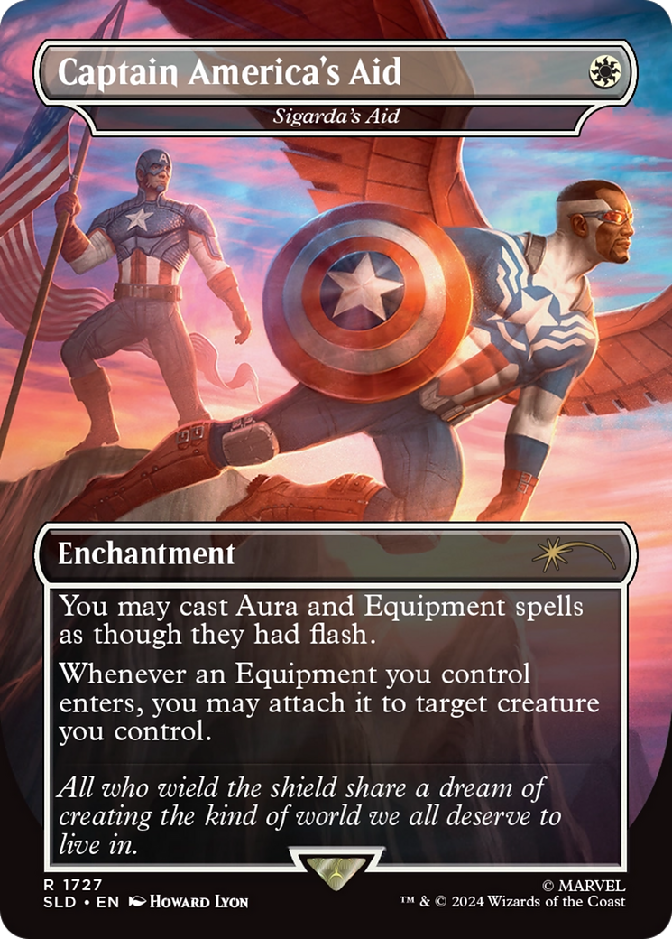 Captain America's Aid - Sigarda's Aid (Rainbow Foil) [Secret Lair Drop Series] | Game Master's Emporium (The New GME)