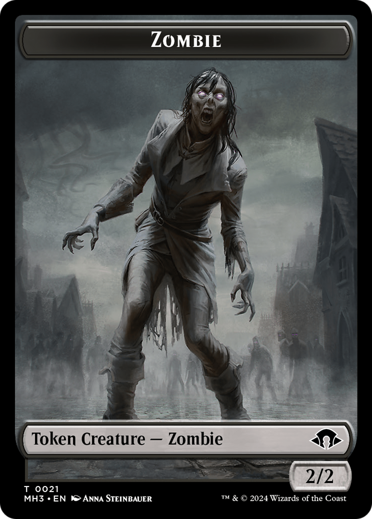 Zombie // Energy Reserve Double-Sided Token [Modern Horizons 3 Tokens] | Game Master's Emporium (The New GME)