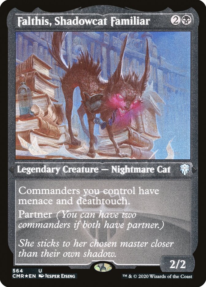 Falthis, Shadowcat Familiar (Etched) [Commander Legends] | Game Master's Emporium (The New GME)