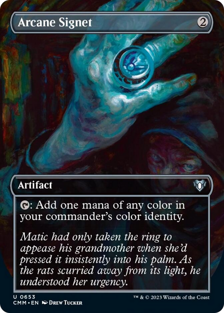Arcane Signet (Borderless Alternate Art) [Commander Masters] | Game Master's Emporium (The New GME)