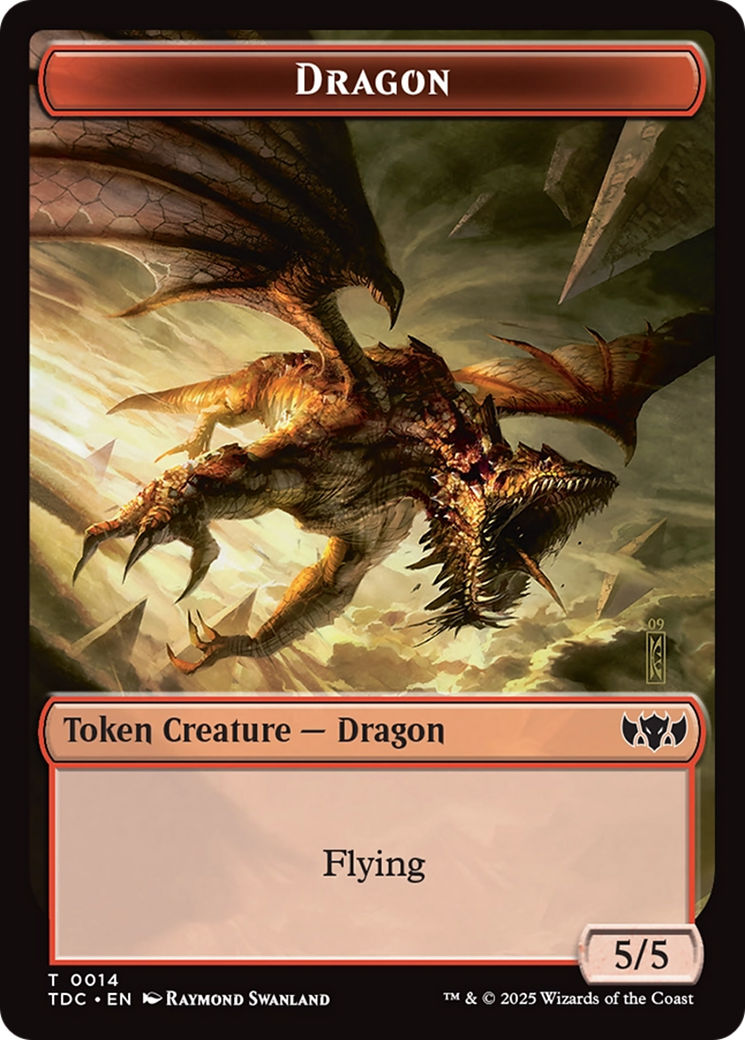 Copy // Dragon (0014) Double-Sided Token [Tarkir: Dragonstorm Commander Tokens] | Game Master's Emporium (The New GME)