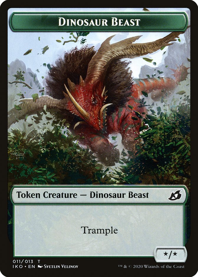 Dinosaur Beast Token [Ikoria: Lair of Behemoths Tokens] | Game Master's Emporium (The New GME)