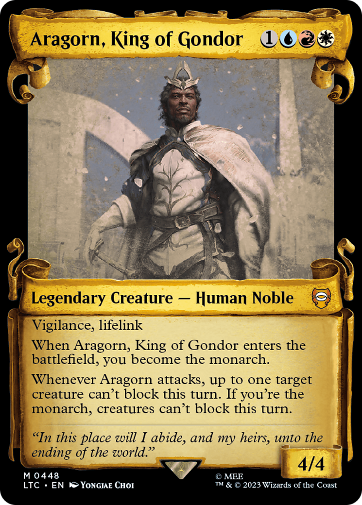 Aragorn, King of Gondor [The Lord of the Rings: Tales of Middle-Earth Commander Showcase Scrolls] | Game Master's Emporium (The New GME)