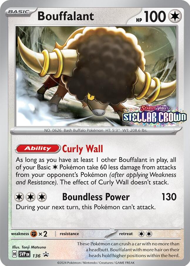 Bouffalant (SVP136) [Scarlet & Violet: Black Star Promos] | Game Master's Emporium (The New GME)